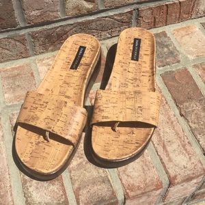 Dana Buchman Cork Print Sandals